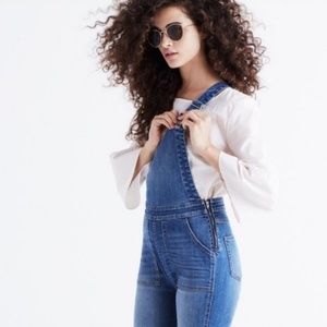 NWT Madewell Skinny Denim Overalls Drop Hem